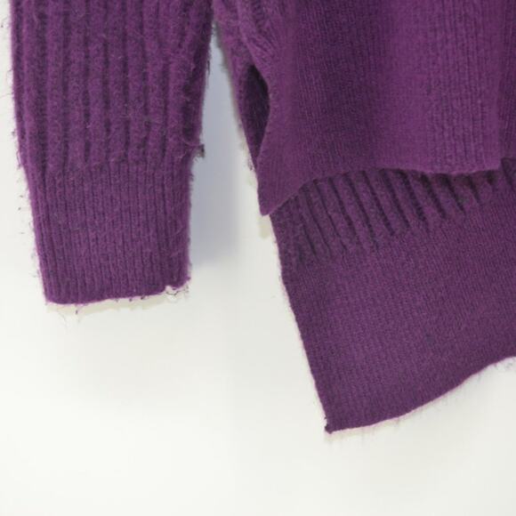 Sweater Simply Vera Wang Size M Chunky Raspberry Pink Magenta Cable Knit - Picture 7 of 7